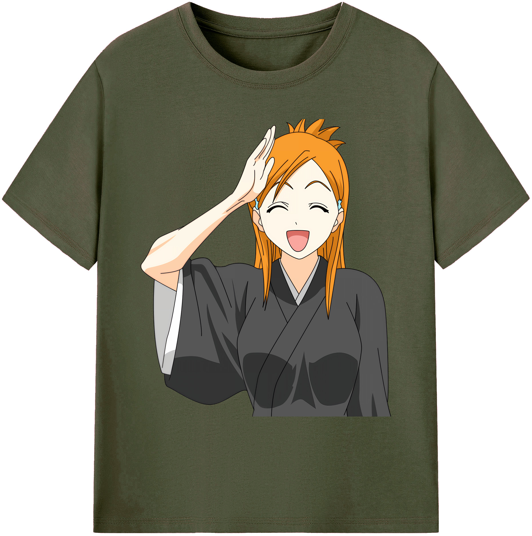 （画像用） ブリーチ 井上織姫（いのうえおりひめ） BLEACH Inoue Orihime 綿100％ メンズ半袖Tシャツ｜肌触りやわらか＆通気性